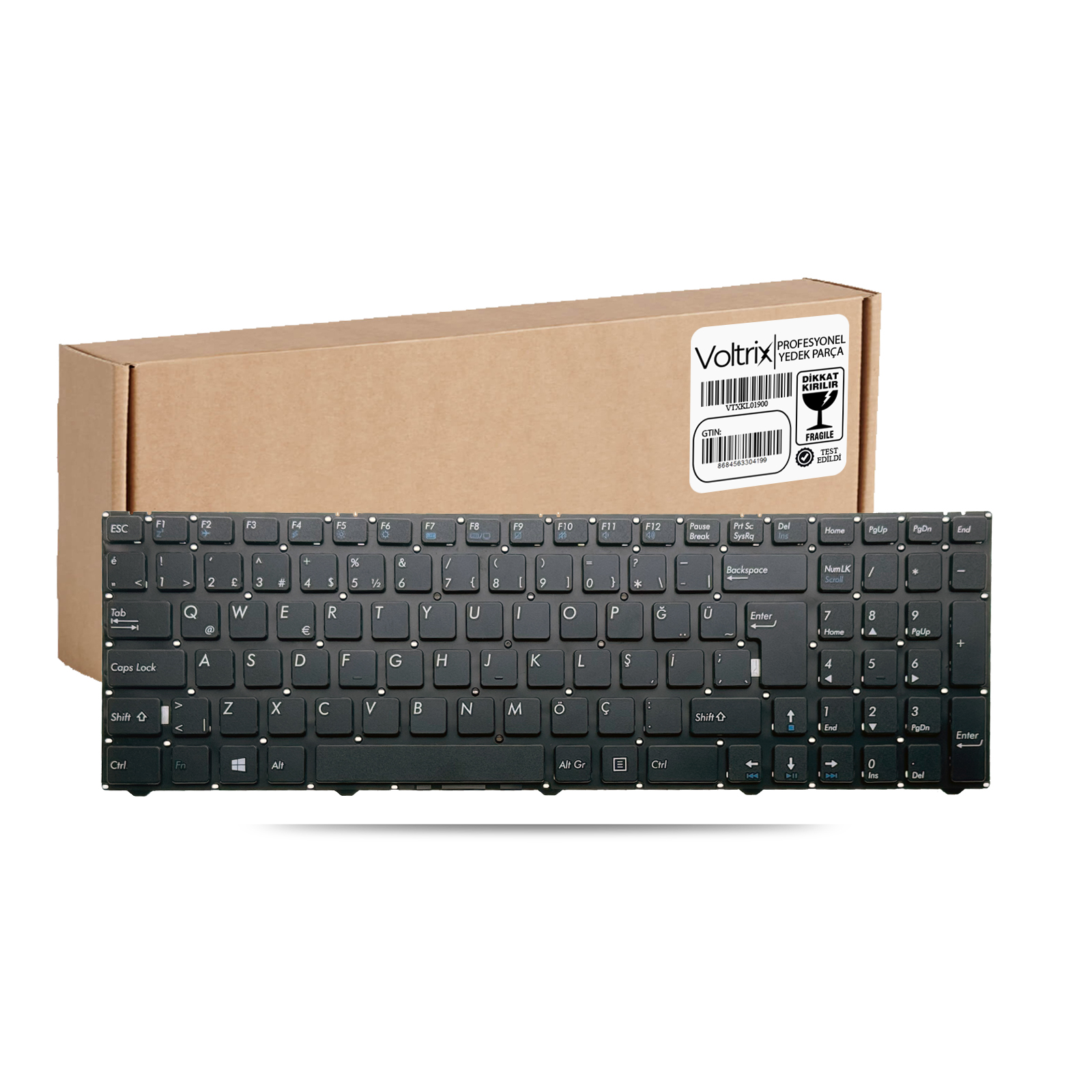 Casper Nirvana C300, C500 Uyumlu Notebook Klavye - Siyah TR
