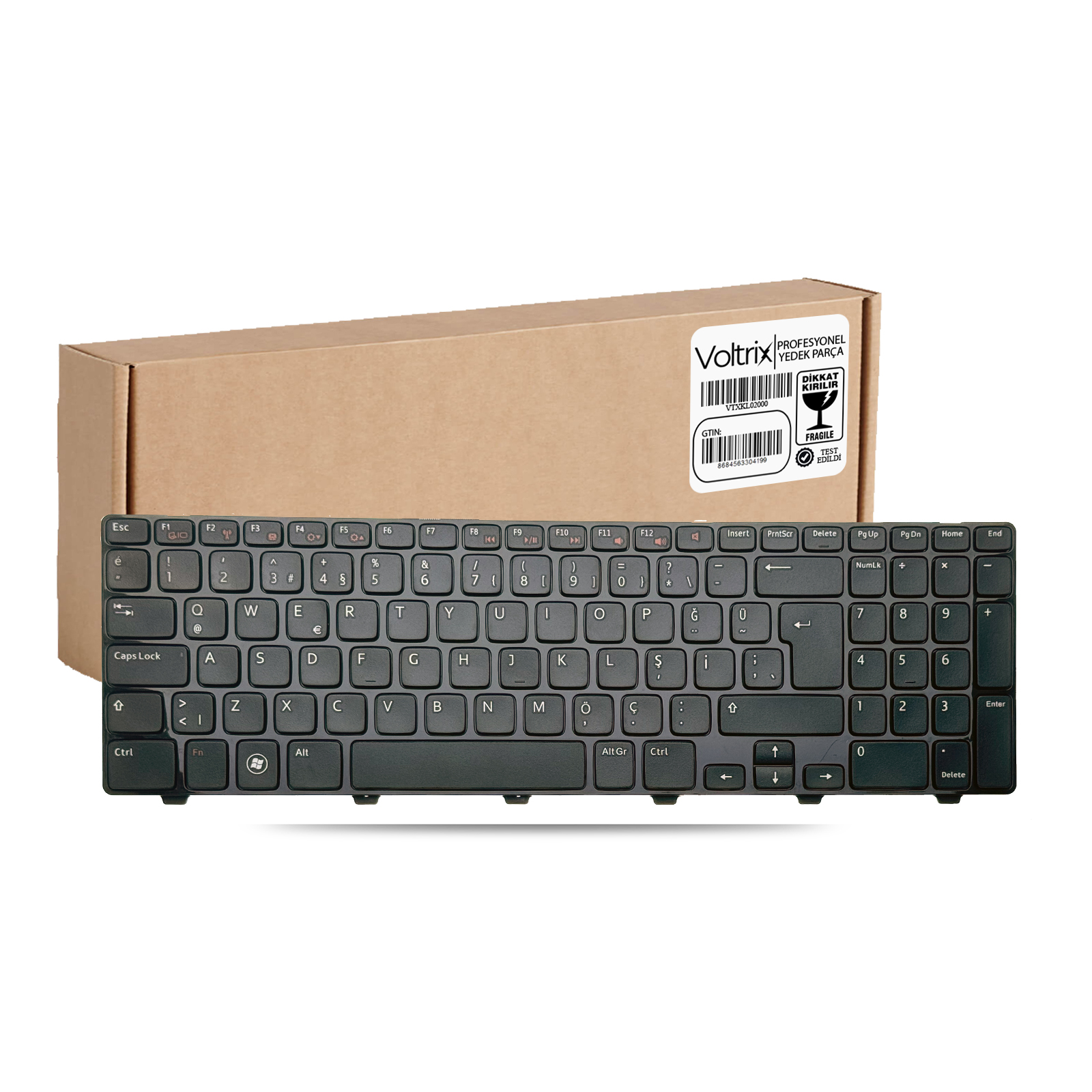 Dell Inspiron 15R N5110 P17F, P17F001 Uyumlu Notebook Klavye - Siyah TR