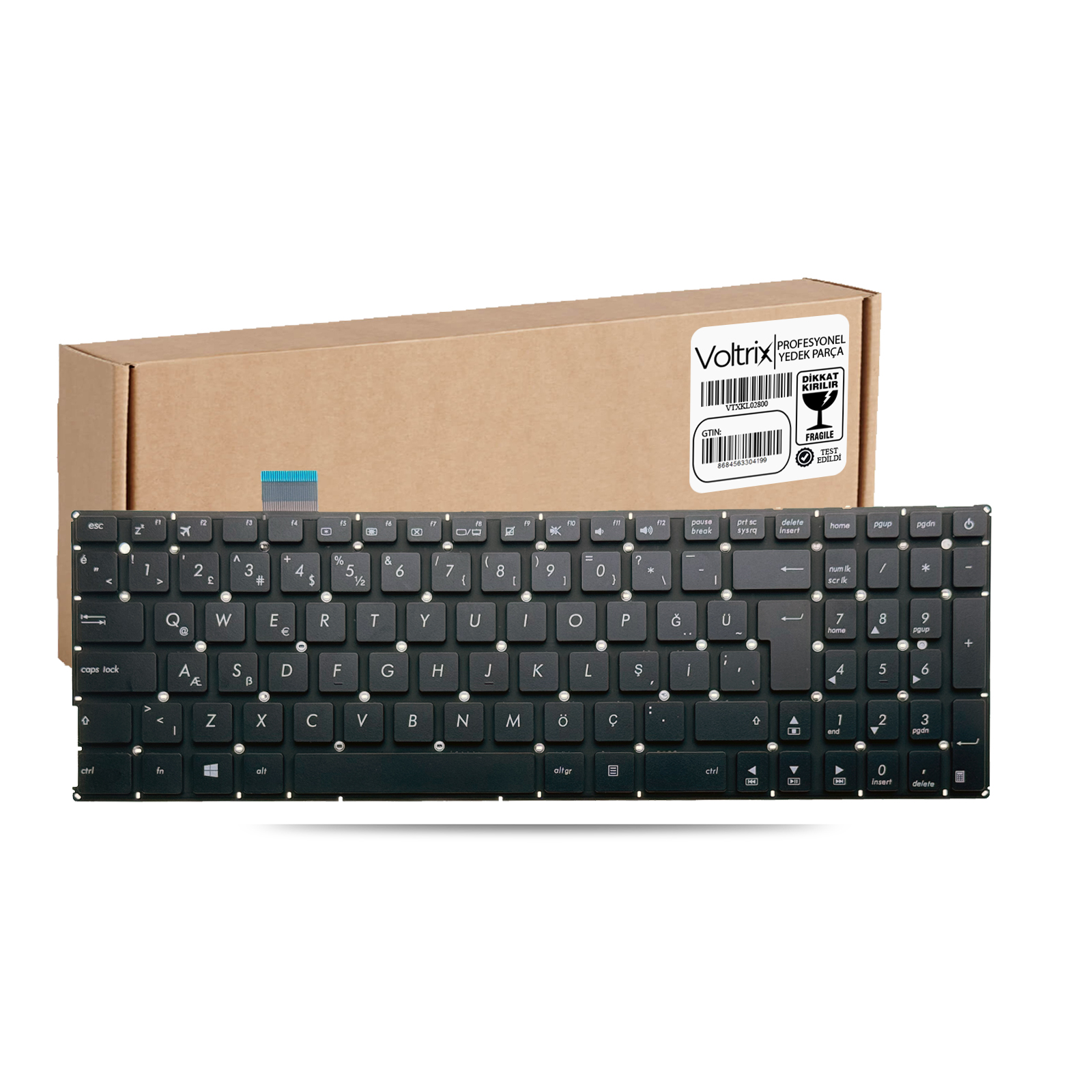 Asus VivoBook 15 X542U Uyumlu Notebook Klavye - Siyah TR