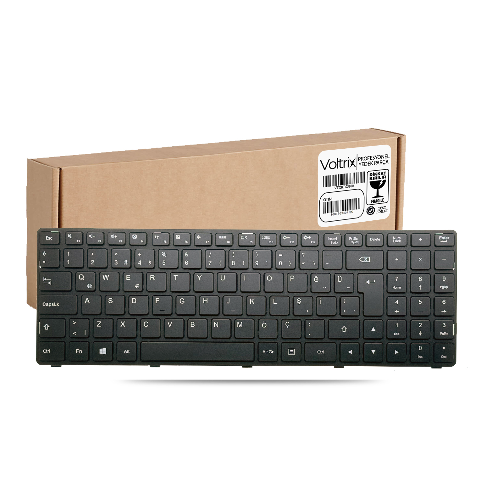 Lenovo ideaPad 100-15IBD Model: 80QQ Uyumlu Notebook Klavye - Siyah TR