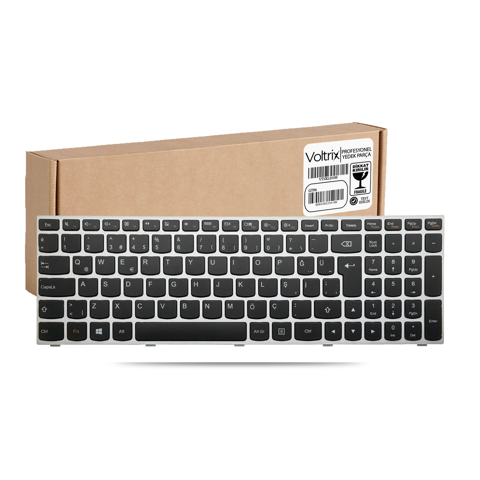 Lenovo ideaPad G50-70, Z50-70 Uyumlu Notebook Klavye - Gümüş TR