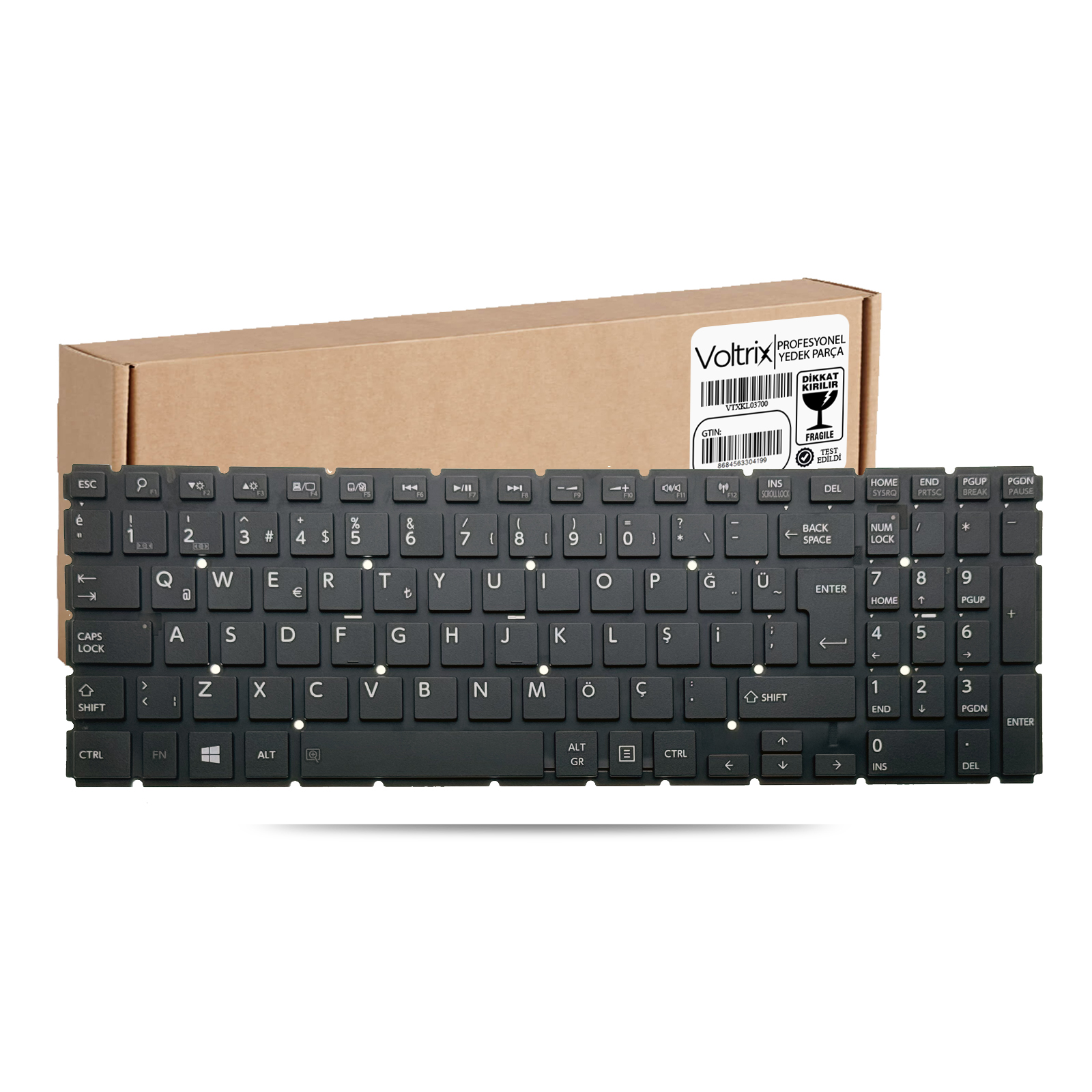 Toshiba Satellite L50-B, L50-C Uyumlu Notebook Klavye - Siyah TR