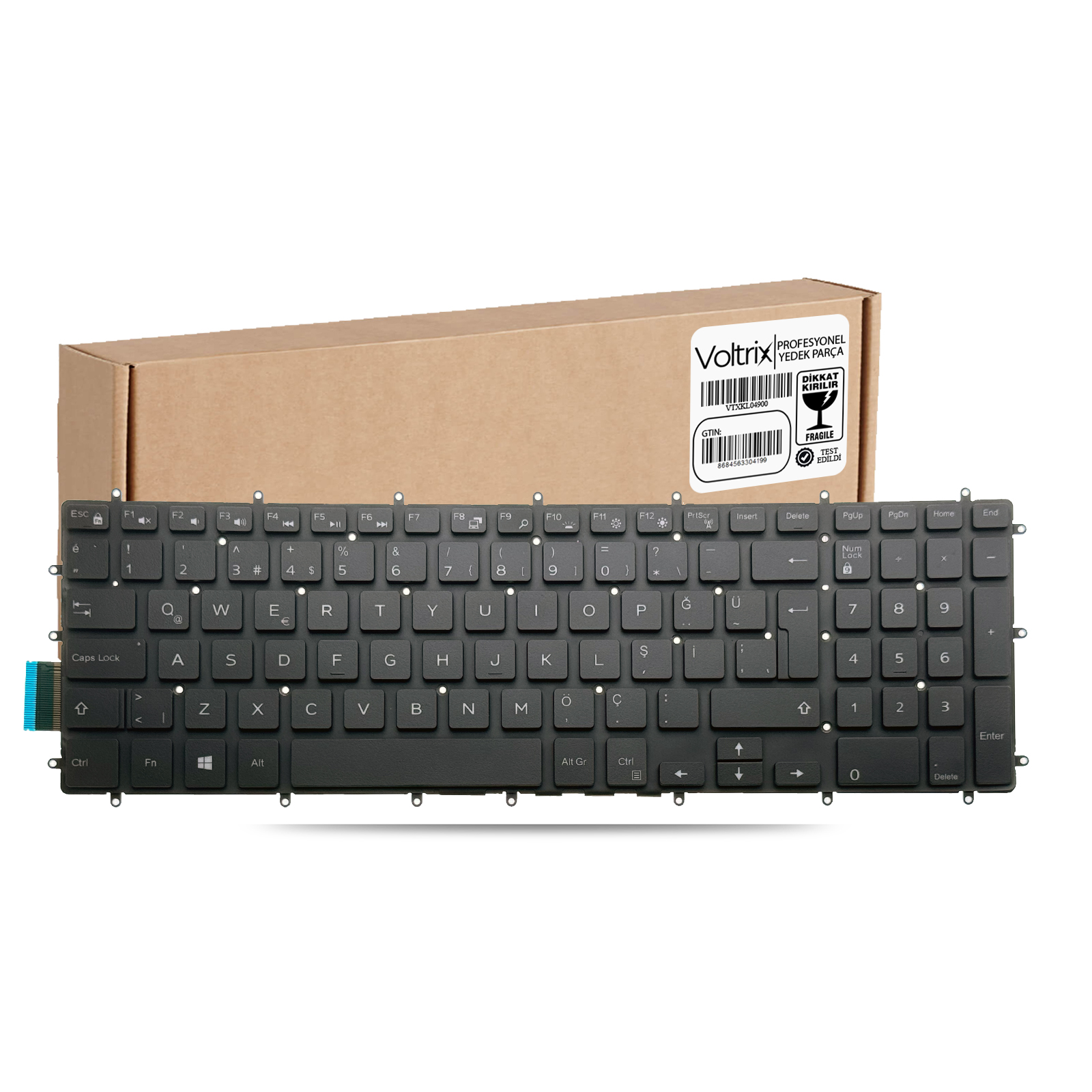 Dell Inspiron 15 3000 P75F Uyumlu Notebook Işıklı Klavye - Siyah TR