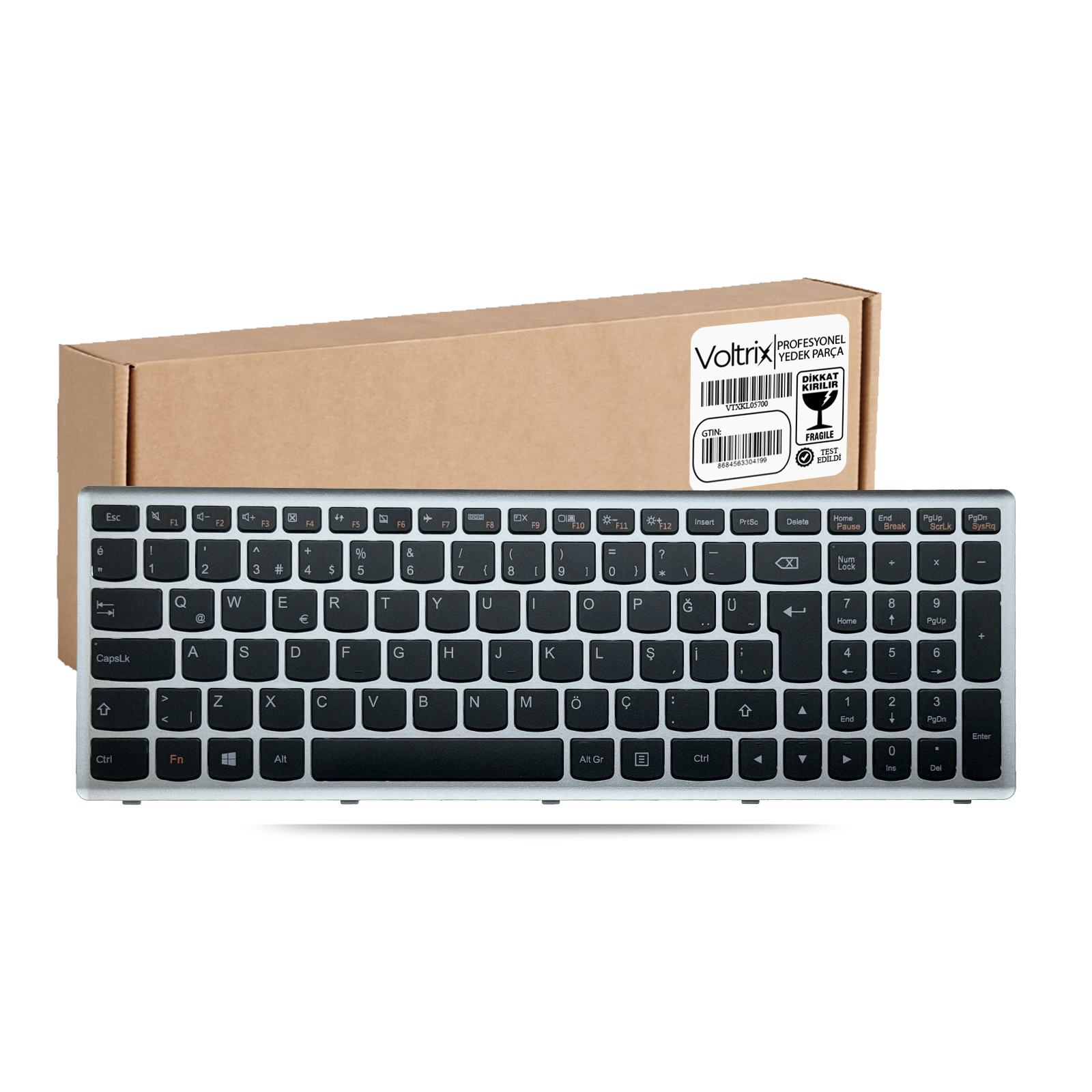 Lenovo ideaPad Z510 Uyumlu Notebook Klavye - Gümüş TR
