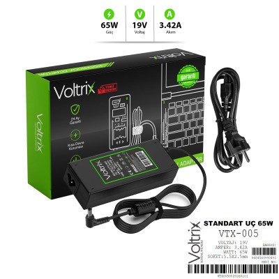 VTX-005 Standart Asus, Toshiba… 19V 3.42A 65W 5.5x2.5mm