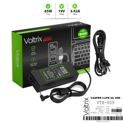 VTX-009 Casper, ilife, Monster Huma 19V 3.42A 65W 3.5x1.35mm