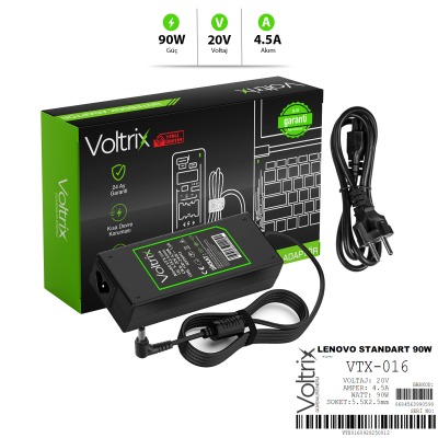 VTX-016 Lenovo Standart Uç 20V 4.5A 90W 5.5x2.5mm