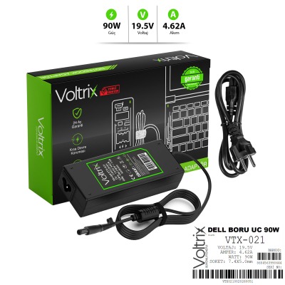 VTX-021 Dell Boru Tip 19.5V 4.62A 90W 7.4x5.0mm