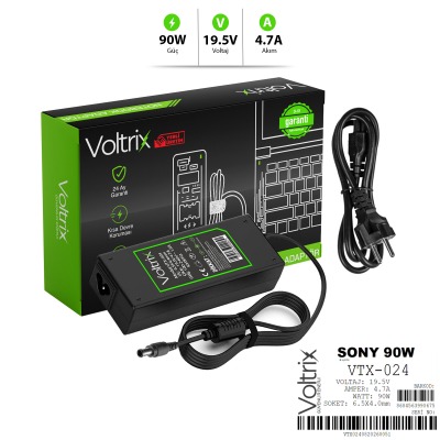 VTX-024 Sony Standart Uç 19.5V 4.74A 90W 6.5x4.4mm