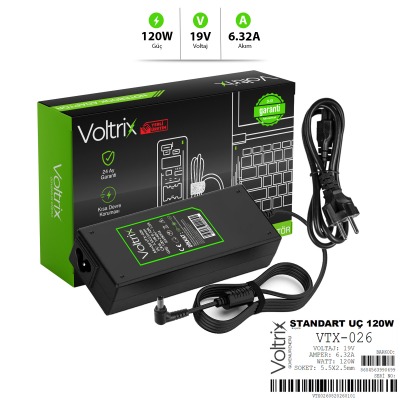 VTX-026 Asus , Monster… Standart Uç 19V 6.32A 120W 5.5x2.5mm