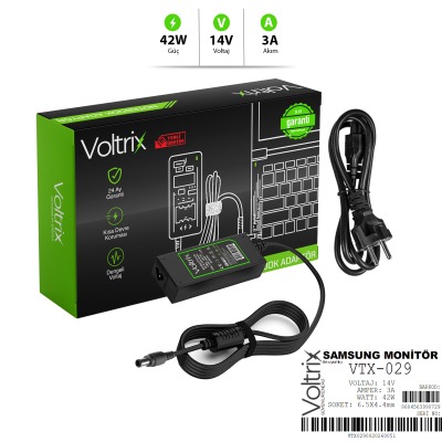 VTX-029 Samsung Sony Monitör 14V 3A 42W 6.5x4.4mm