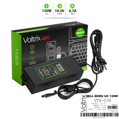 VTX-034 Dell Boru Tip 19.5V 6.7A 130W 7.4x5.0mm