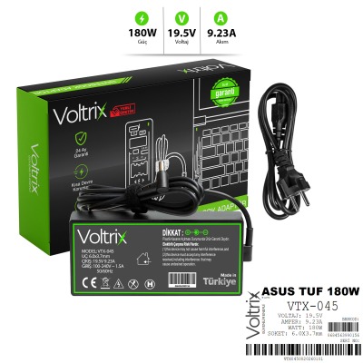 VTX-045 Asus Tuf Uç 19.5V 9.23A 180W 6.0x3.7mm